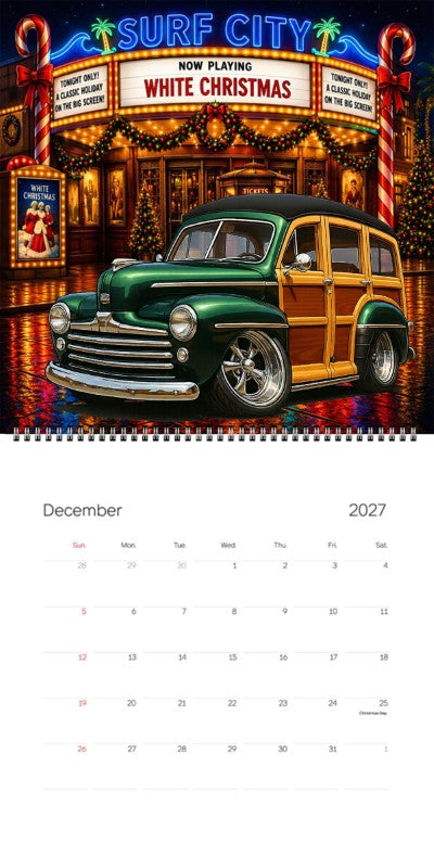 2027 Woodie Neon Calendar 2DSHORE-CA