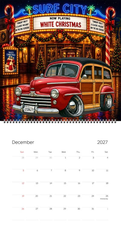 2027 Woodie Neon Calendar 2EQH477-CA