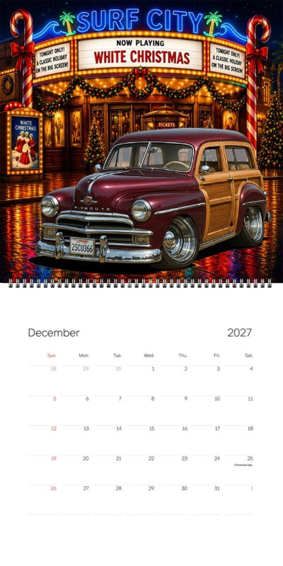 2027 Woodie Neon Calendar 2SCU366-CA