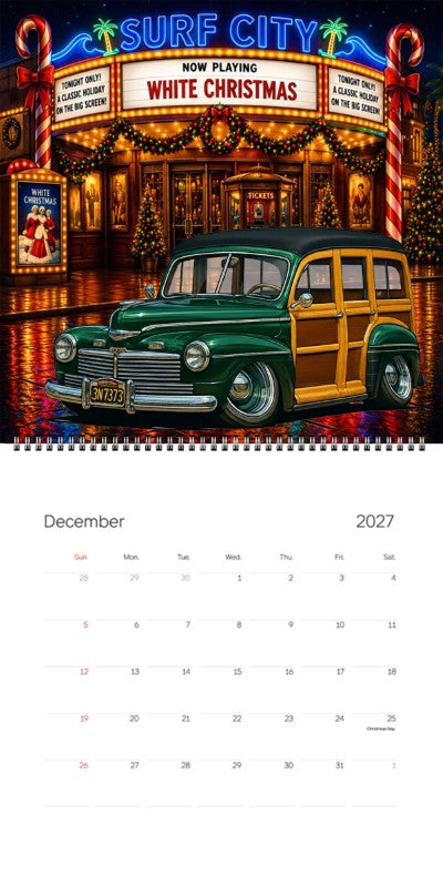2027 Woodie Neon Calendar 3N7373-CA