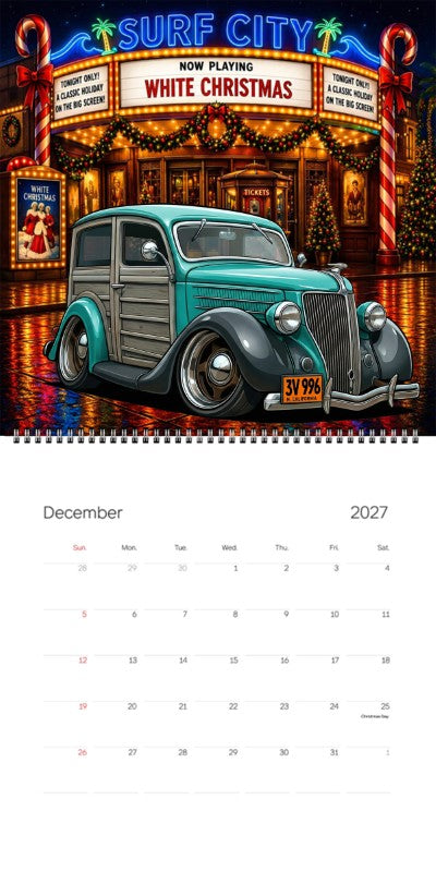 2027 Woodie Neon Calendar 3V996-CA