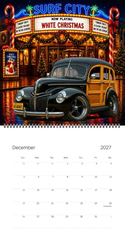 2027 Woodie Neon Calendar 40WOODI-CA