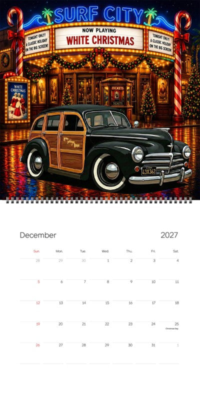 2027 Woodie Neon Calendar 43X362-CA