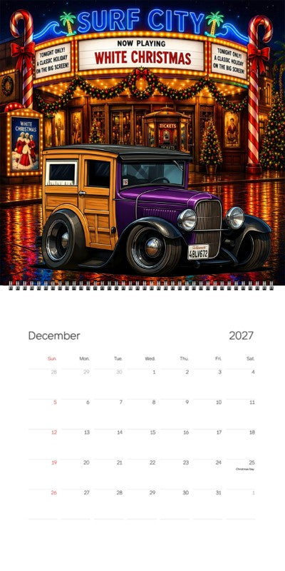 2027 Woodie Neon Calendar 4BLV672-CA