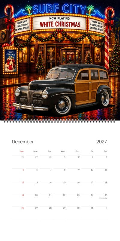 2027 Woodie Neon Calendar 4PUN873-CA