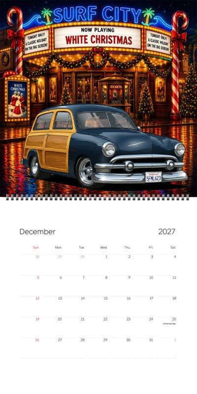 2027 Woodie Neon Calendar 5FML623-CA
