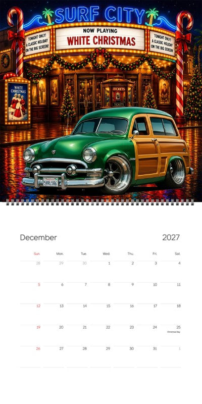 2027 Woodie Neon Calendar 5VRL586-CA