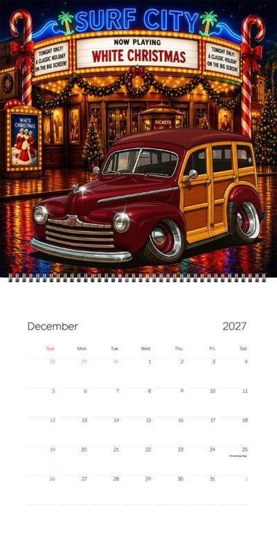 2027 Woodie Neon Calendar 6H6351-CA