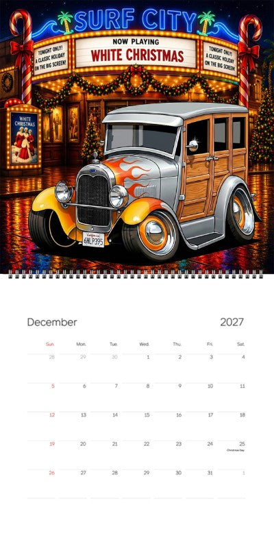 2027 Woodie Neon Calendar 6HLP395-CA