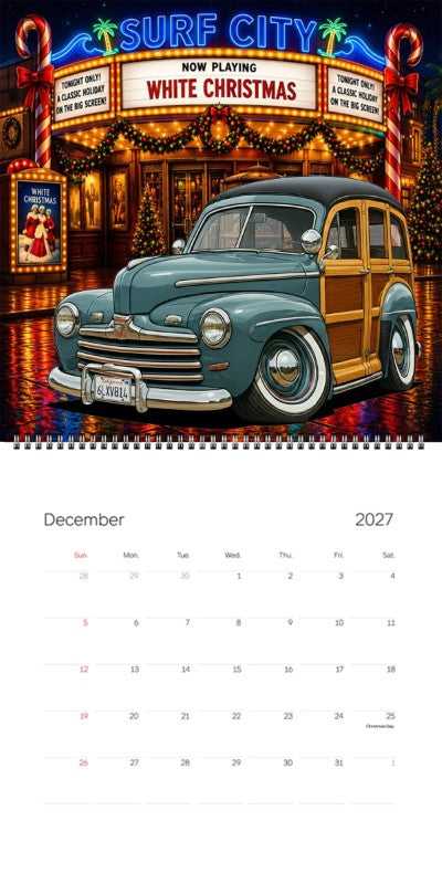 2027 Woodie Neon Calendar 6LXV814-CA