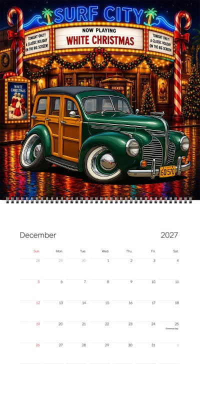 2027 Woodie Neon Calendar 6Q570-CA