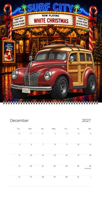 2027 Woodie Neon Calendar 7FUH827-CA