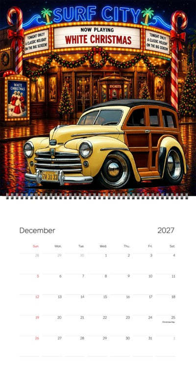 2027 Woodie Neon Calendar 7V3133-CA