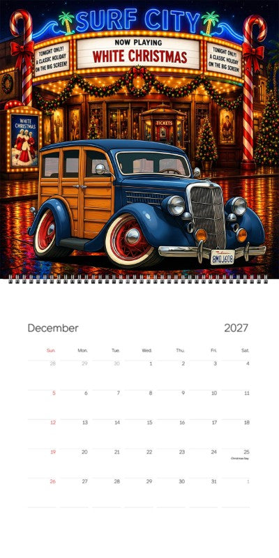 2027 Woodie Neon Calendar 8MQJ608-CA