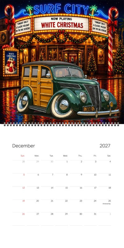 2027 Woodie Neon Calendar 8N1105-CA