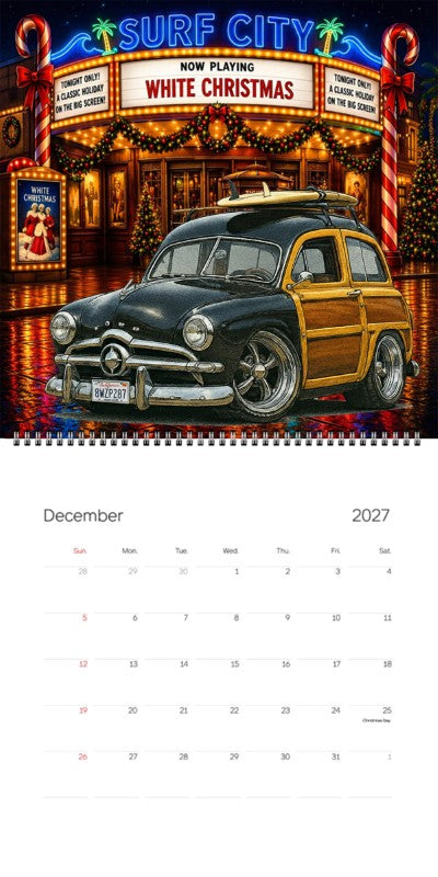 2027 Woodie Neon Calendar 8WZP287-CA