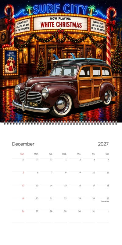 2027 Woodie Neon Calendar 9H2368-CA