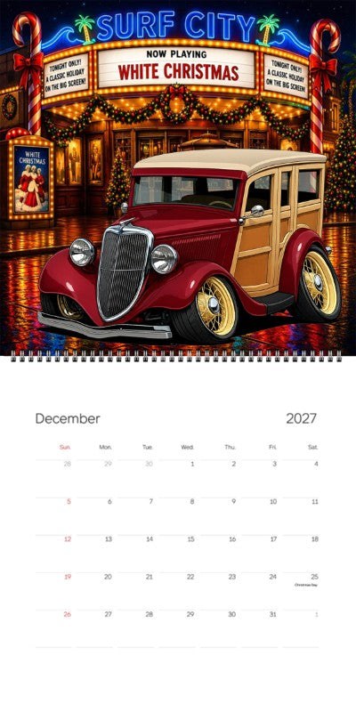 2027 Woodie Neon Calendar 9K791-CA