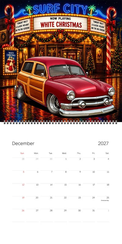 2027 Woodie Neon Calendar 9KBA527-CA