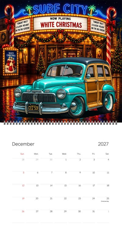 2027 Woodie Neon Calendar CEZ531-CA