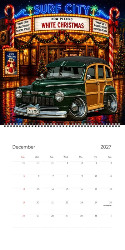 2027 Woodie Neon Calendar FMLYTRE-CA
