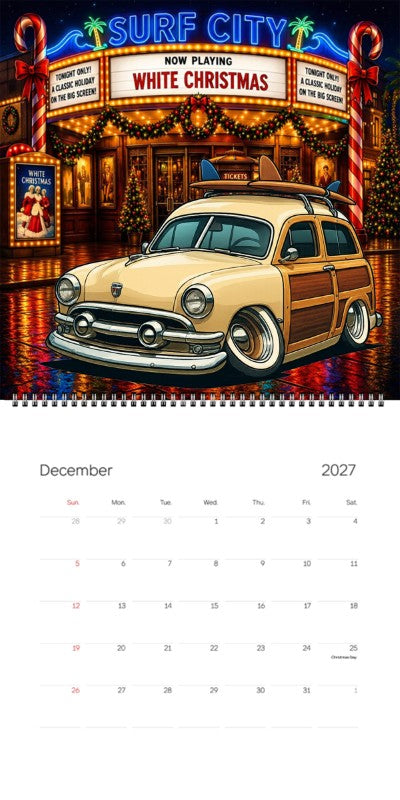 2027 Woodie Neon Calendar FWOOD51-CA