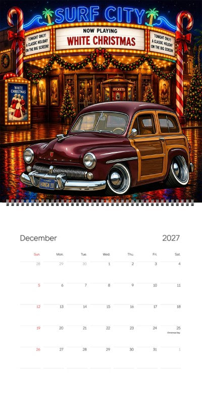 2027 Woodie Neon Calendar HANGN10-CA
