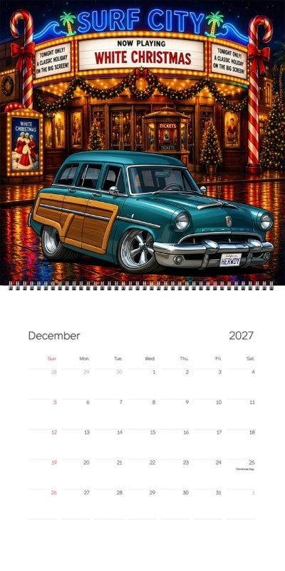 2027 Woodie Neon Calendar HERWDY-CA