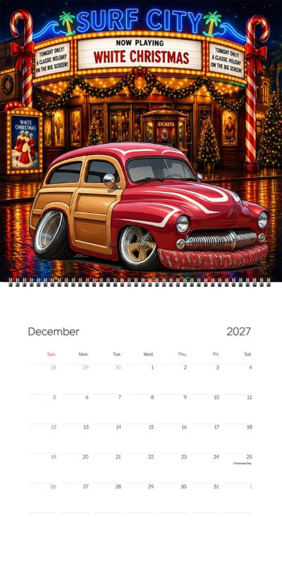 2027 Woodie Neon Calendar HTRDWDY-CA