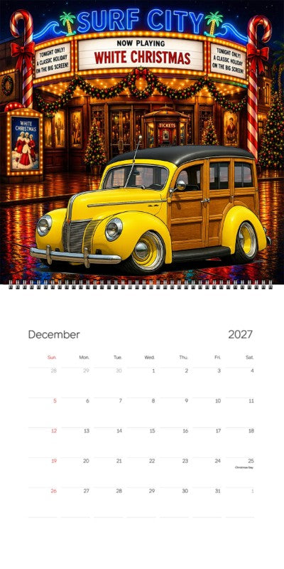 2027 Woodie Neon Calendar POPSWDE-CA