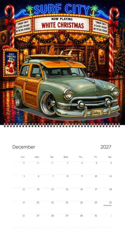 2027 Woodie Neon Calendar WDY51-CA