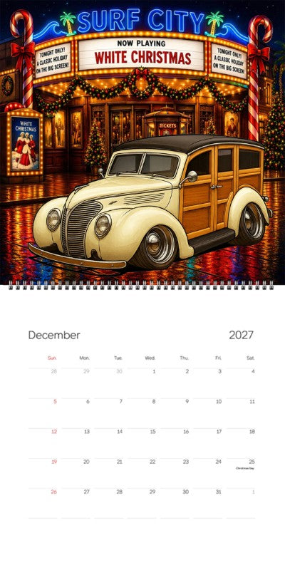 2027 Woodie Neon Calendar WOODROD-CA