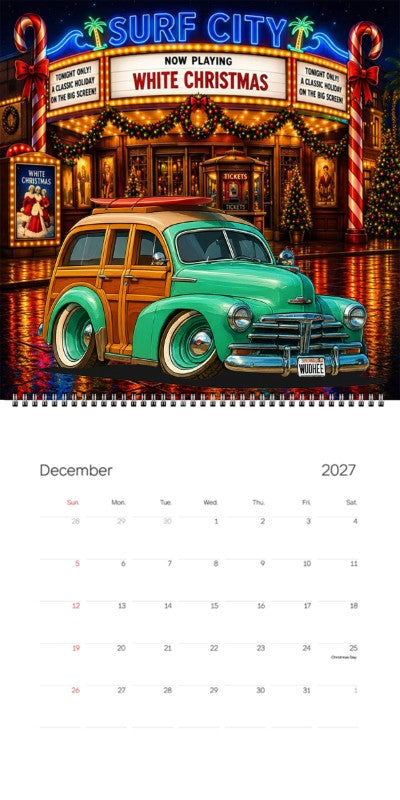 2027 Woodie Neon Calendar WUDHEE-CA