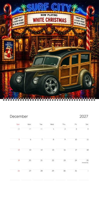 2027 Woodie Neon Calendar WUDN37-CA