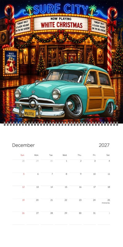 2027 Woodie Neon Calendar WUZATRE-CA