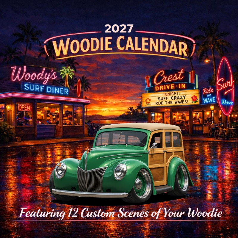 2027 Woodie Neon Calendar 100001-XX