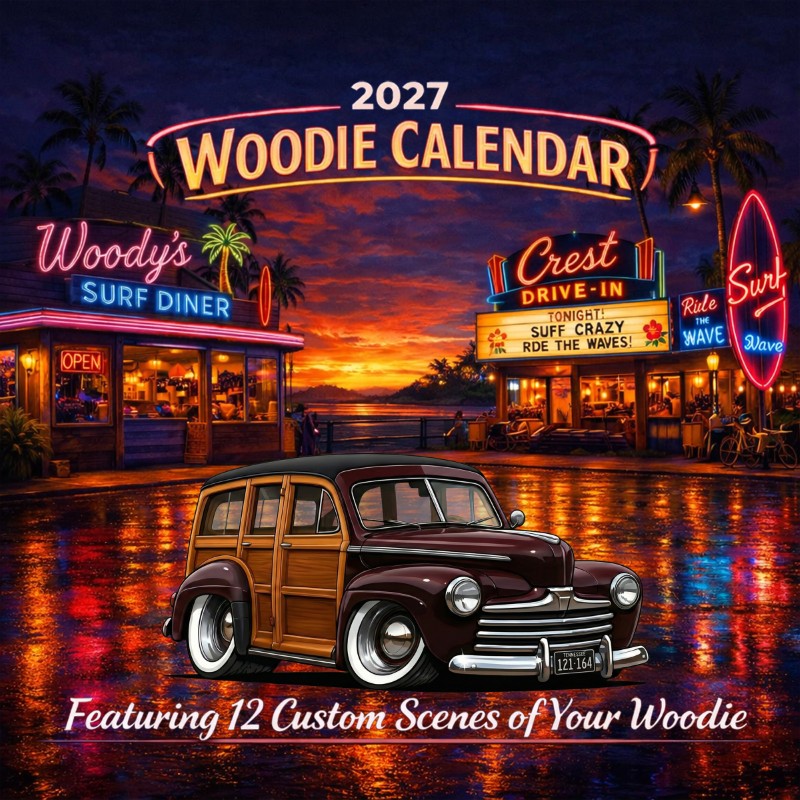 2027 Woodie Neon Calendar 121164-CA