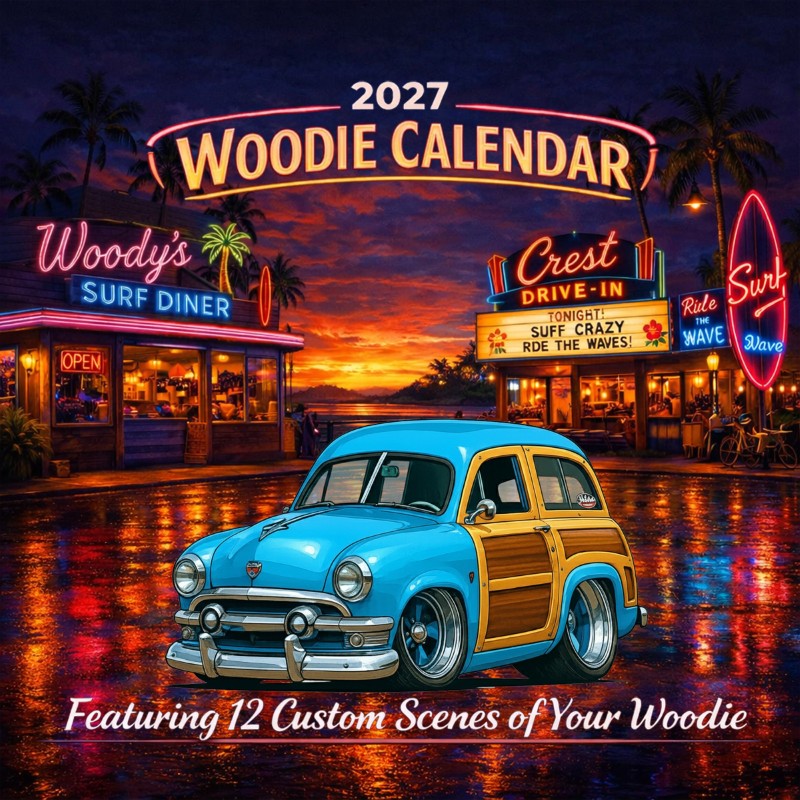 2027 Woodie Neon Calendar 153BPQ-CA
