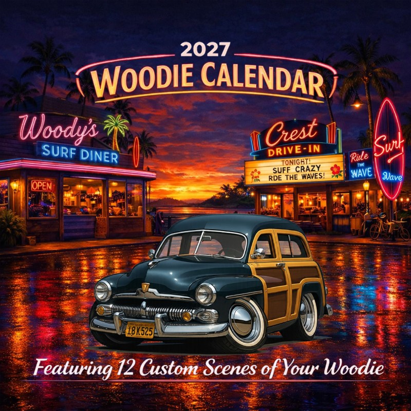 2027 Woodie Neon Calendar 18K525-CA
