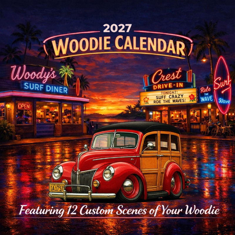 2027 Woodie Neon Calendar 1A1757-CA
