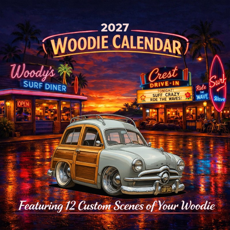 2027 Woodie Neon Calendar 1BP043-CA