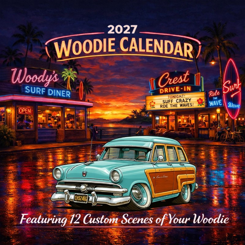 2027 Woodie Neon Calendar 1H52466-CA