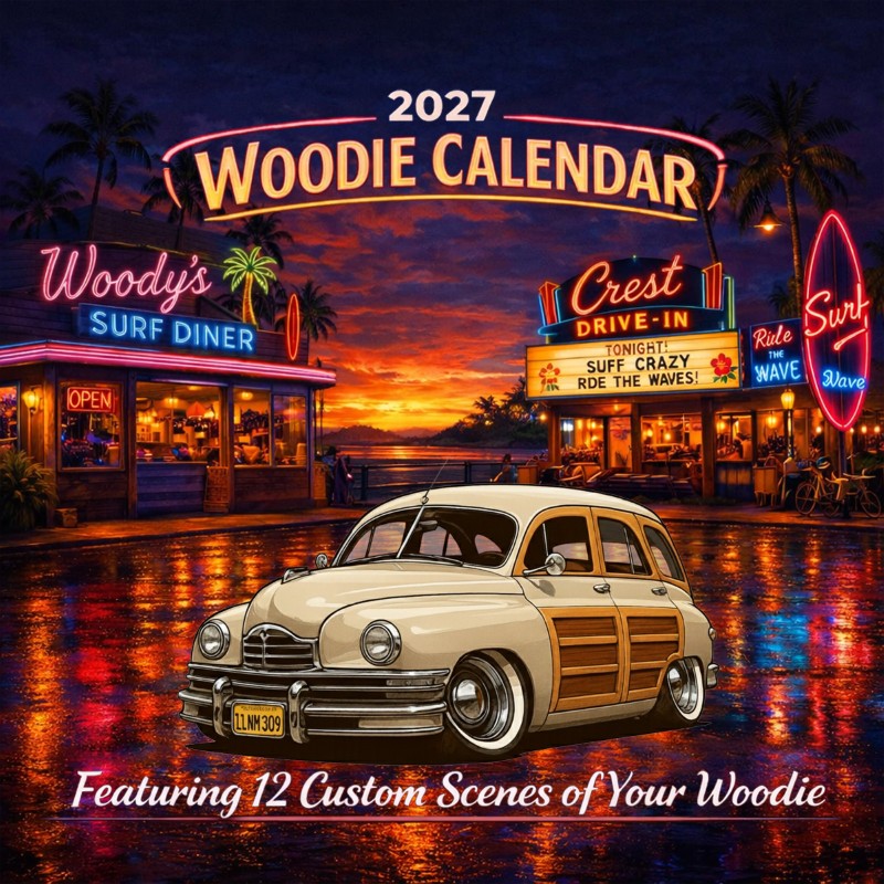 2027 Woodie Neon Calendar 1LNM309-CA