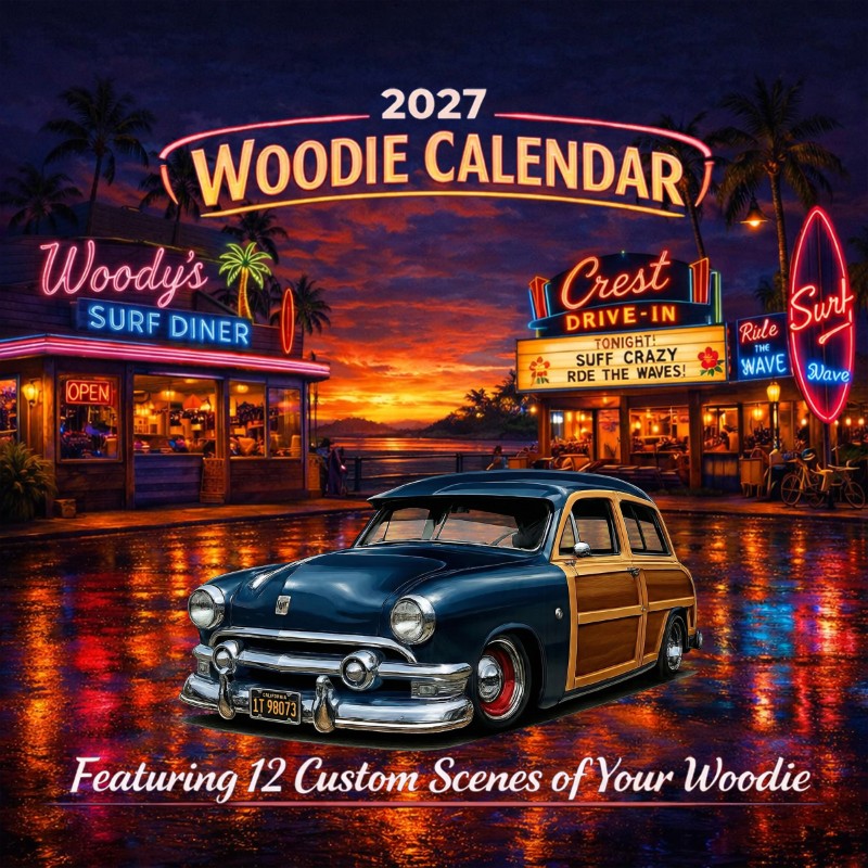 2027 Woodie Neon Calendar 1T98073-CA