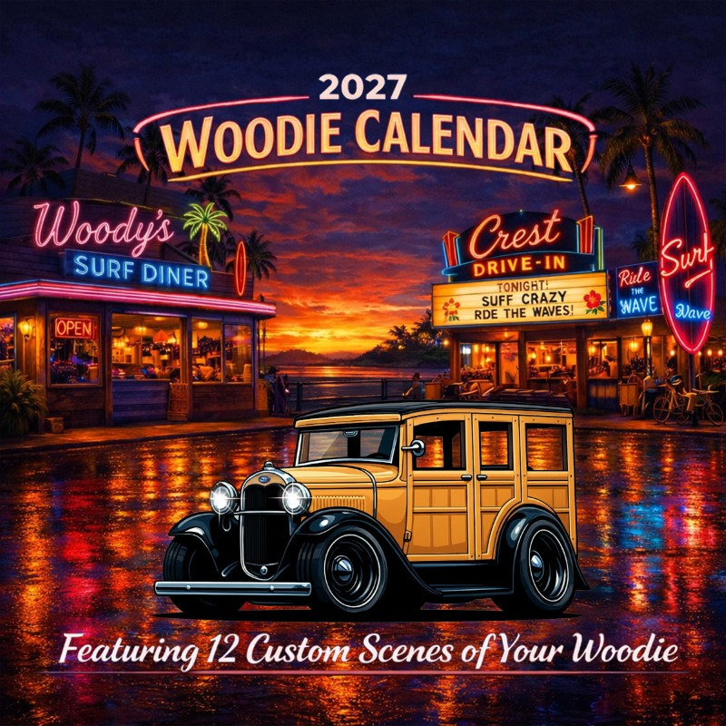 2027 Woodie Neon Calendar 200002-XX