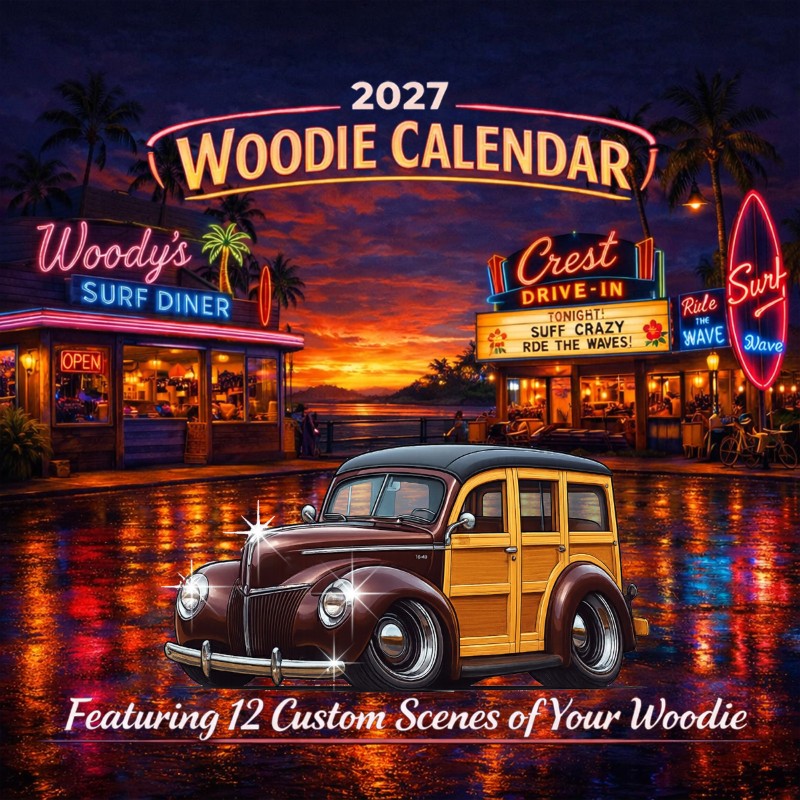 2027 Woodie Neon Calendar 200005-XX