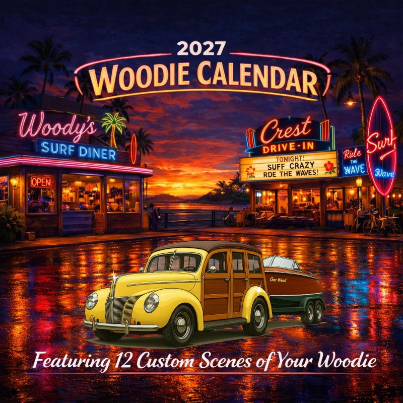 2027 Woodie Neon Calendar 200006-XX