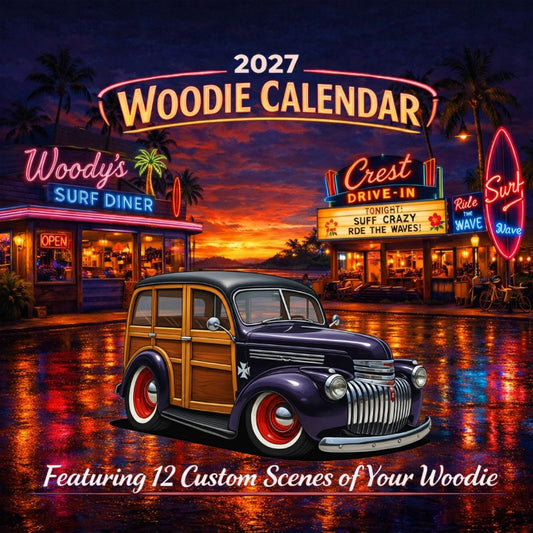 2027 Woodie Neon Calendar 200007-XX