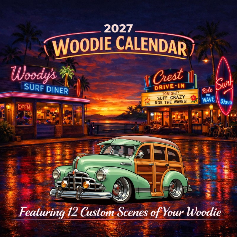 2027 Woodie Neon Calendar 200010-XX