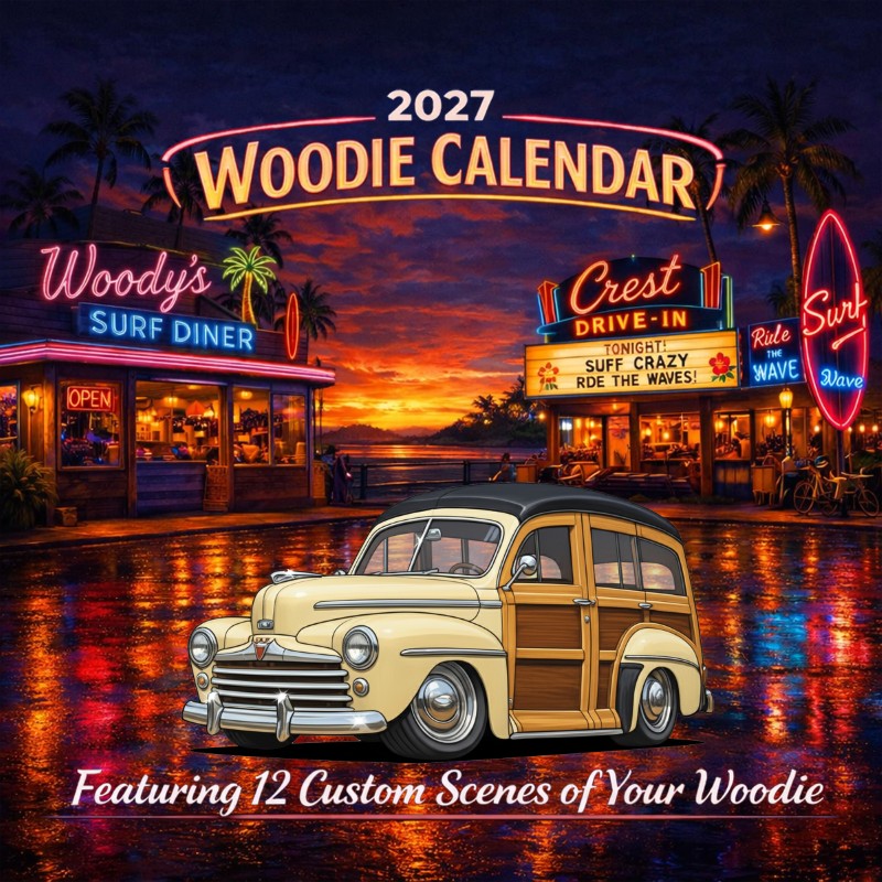 2027 Woodie Neon Calendar 200011-XX